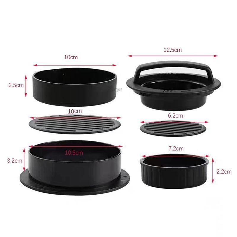BurgerMaster 3 - in - 1 Stuffed Hamburger Mold & Meat Press. - Purovolution
