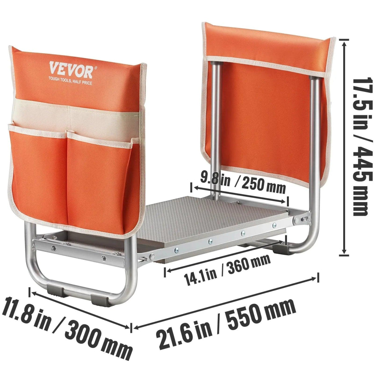 VEVOR Garden Kneeler and Seat 330 lbs Load Capacity 8/10" - Purovolution