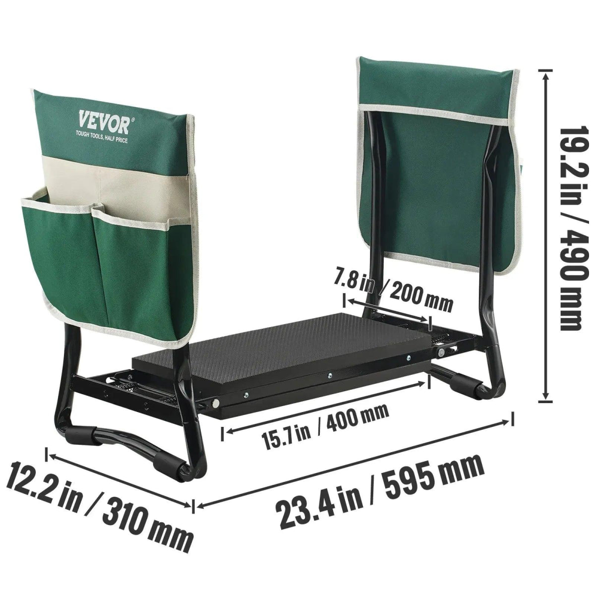 VEVOR Garden Kneeler and Seat 330 lbs Load Capacity 8/10" - Purovolution