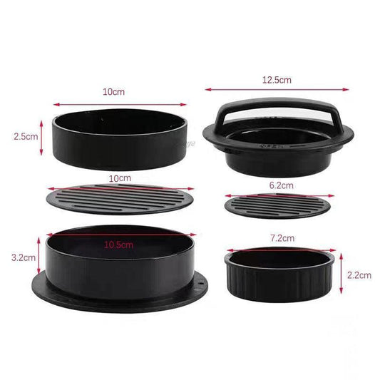 BurgerMaster 3 - in - 1 Stuffed Hamburger Mold & Meat Press. - Purovolution